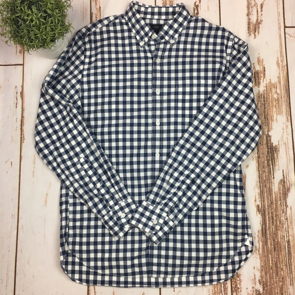 J. Crew Gingham Button Down - Picture 1 of 7